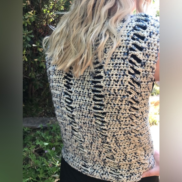 NWT Off The Chain Crochet Tank, Size Medium, Summer Crochet Top, Hand Crocheted - Picture 4 of 10